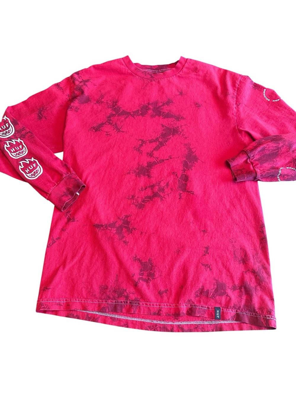 HUF Spitfire burn faster Tie-Dye Long Sleeve Tee medium